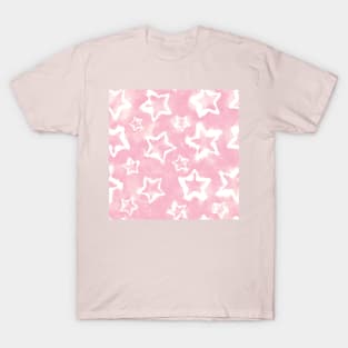 Light Pink Tie Dye Stars T-Shirt